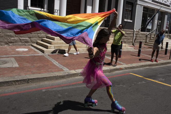 Dans la ville du Cap, en Afrique du Sud, lors de la Gay Pride, le 26 février 2022. 