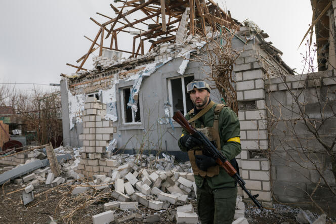 Des combats ont eu lieu dans ce quartier dans l’est de Mykolaïv, à une centaine de kilomètre d’Odessa, le 9 mars 2022.
