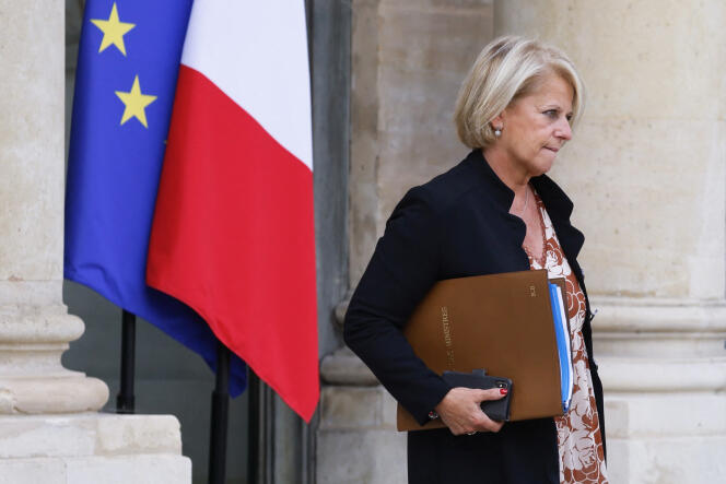 Brigitte Bourguignon, ministre déléguée à l’autonomie, à l’Elysée, le 7 octobre 2021.
