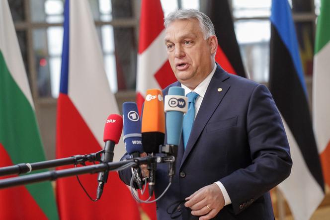 Hungarian Prime Minister Viktor Orban at the European Council in Brussels on October 21, 2021.