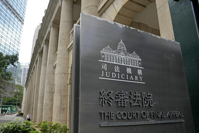 Vue de la Cour d'appel final in Hong Kong, on 30 mar 2022.