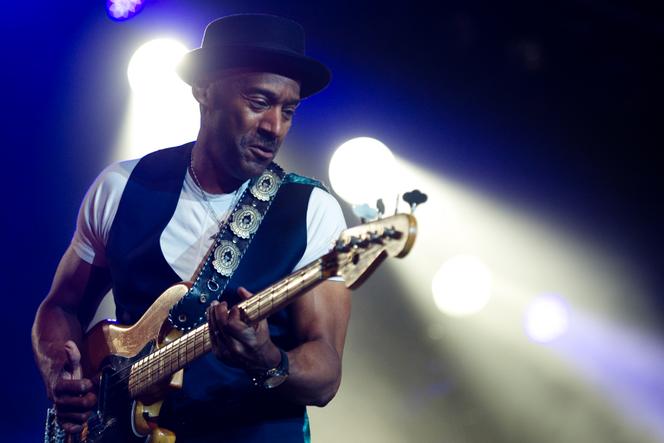 Marcus Miller, in concert at the Jazz à la Villette Festival, in Paris, on August 29, 2019.