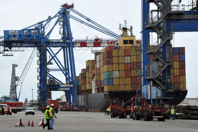 Le terminal à conteneurs du port d’Abidjan, en octobre 2012.