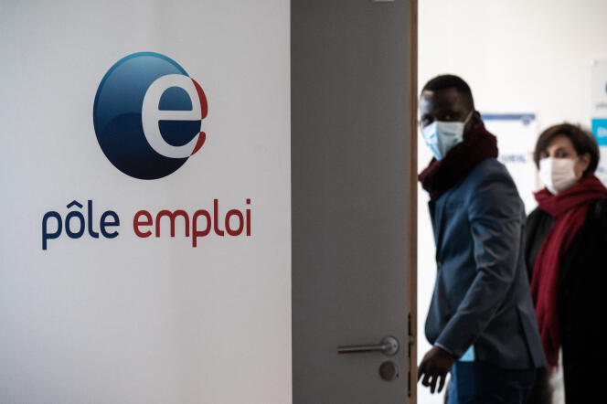 Une agence Pôle emploi, à Bordeaux, le 8 février 2022.