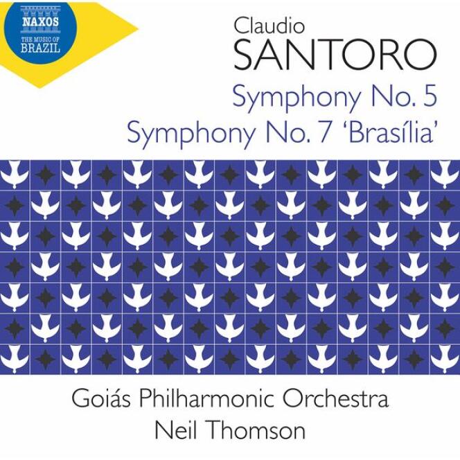 Pochette de l’album « Symphonies Nos. 5 et 7 de Claudio Santoro » par le Goias Philharmonic Orchestra, Neil Thomson (direction).