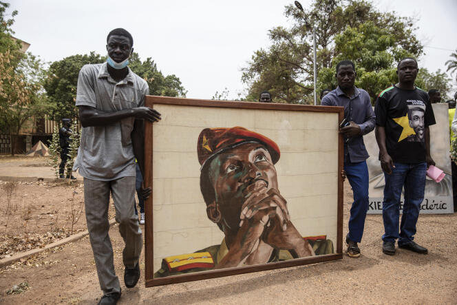Sur les lieux de l’assassinat de Thomas Sankara, à Ouagadougou, le 6 avril 2022.