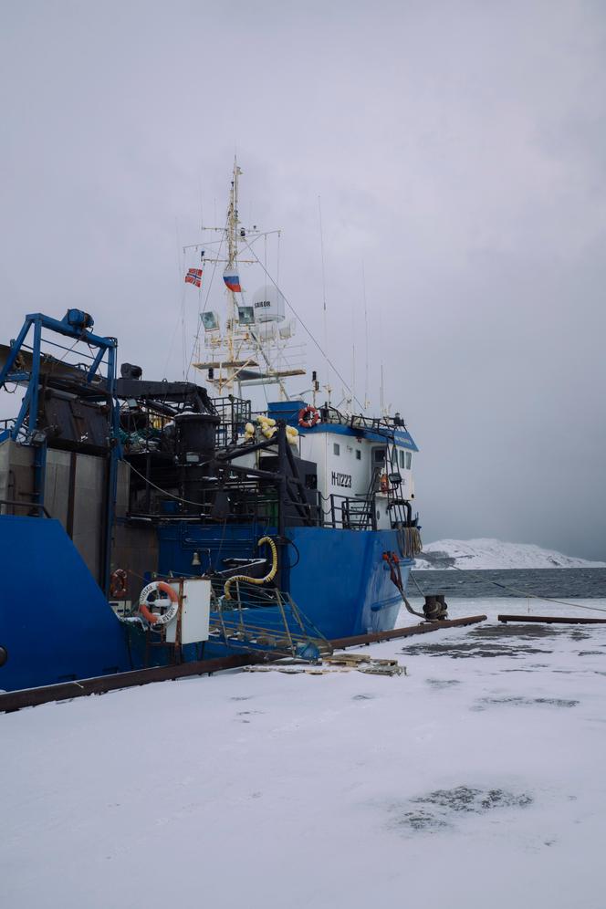 Un barco cangrejero ruso en el puerto de Kirkenes, en el extremo norte de Noruega, el 29 de marzo de 2022.