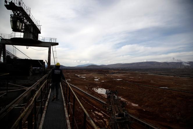Nella miniera di lignite di South Field vicino alla città di Kozani, nel nord della Grecia, nel dicembre 2018.