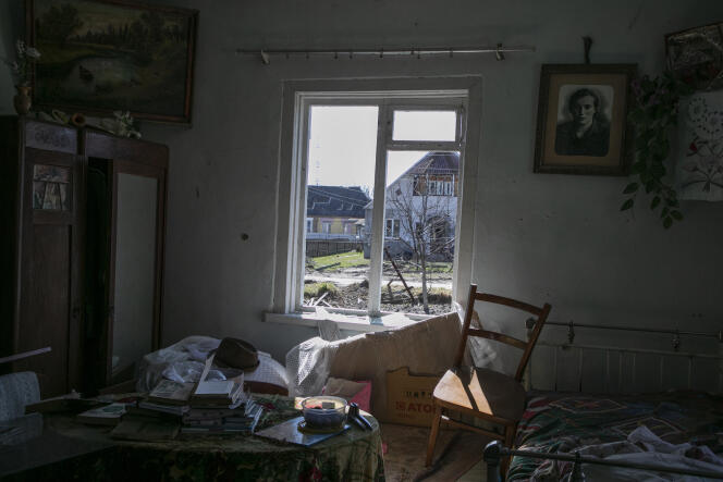 In the Shipilo family's house, occupied by the Russian army.