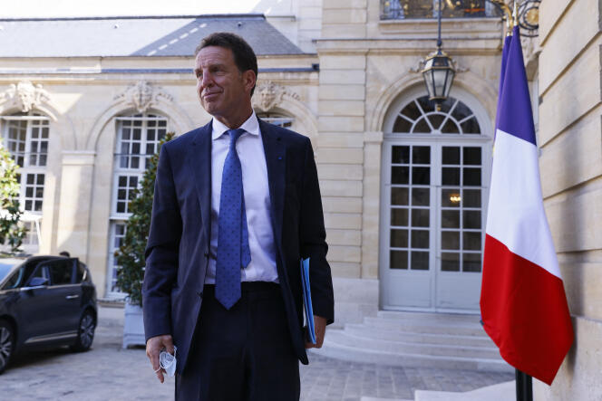 Le président du Medef, Geoffroy Roux de Bézieux, en visite à l’Hôtel Matignon, à Paris, le 2 septembre 2021.