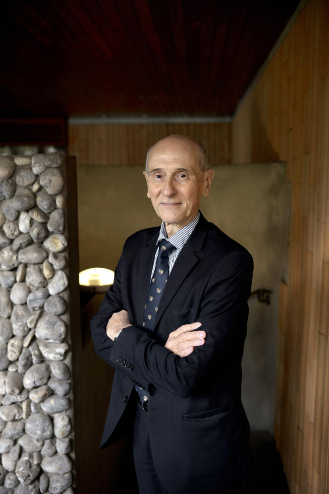 Historian and economist Michel-Pierre Chelini, in Paris, April 9, 2022.