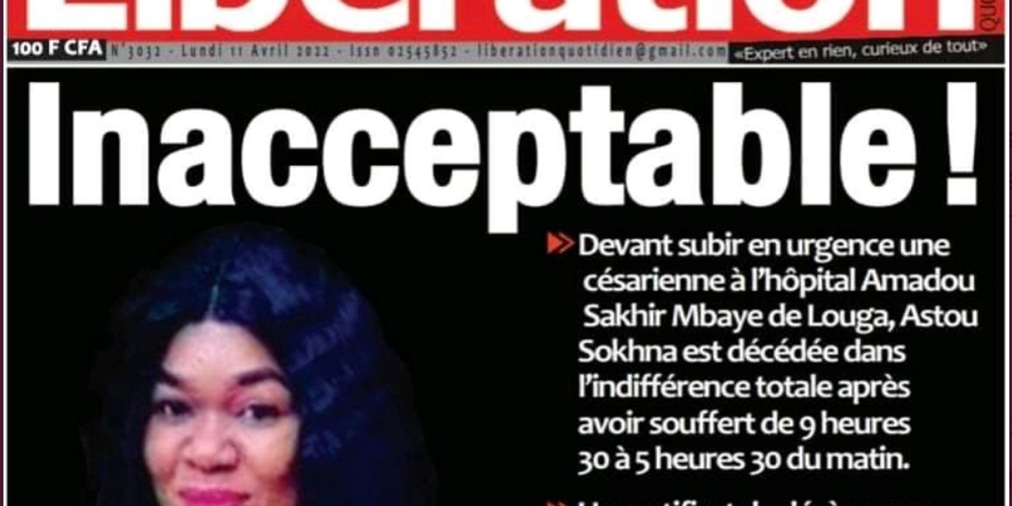 Au Senegal Tolle Apres La Mort Tragique D Une Femme Enceinte A L Hopital