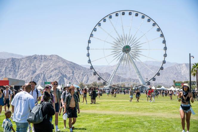 Crowd at the Coachella Music and Arts Festival at the Empire Polo Club in Indio, California on February 15, 2022.