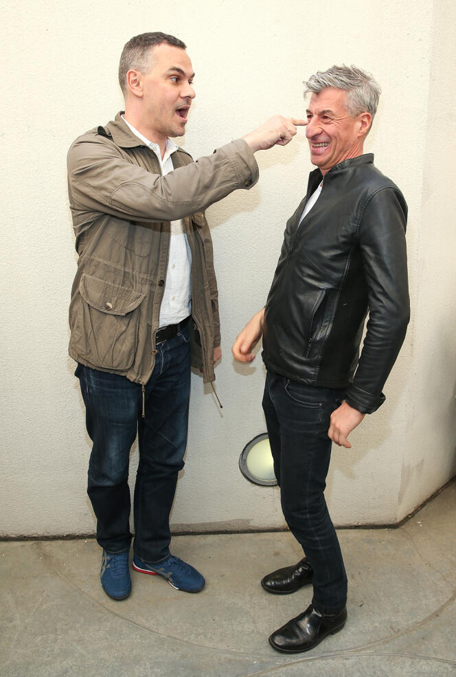 New York's New Museum director Massimiliano Gioni and artist Maurizio Cattelan in 2016 at the Tribeca Film Festival in Manhattan.