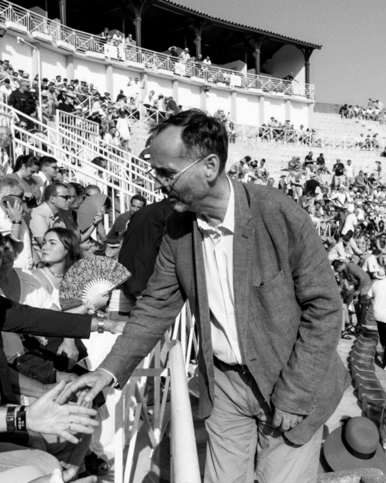 Robert Ménard dans les arènes de Béziers (Hérault), en août 2021.