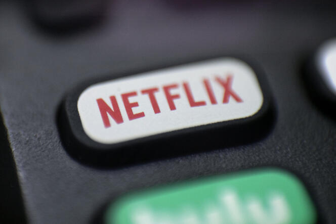 This Aug. 13, 2020, photo shows a logo for Netflix on a remote control in Portland, Oregon. 