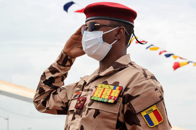 Le président tchadien du Conseil militaire de transition, le général Mahamat Idriss Déby à N’Djamena, en août 2021.