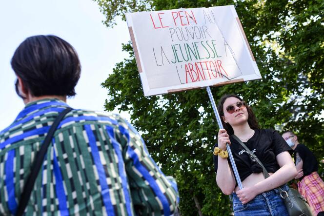 Manifestation contre le racisme, le fascisme et l’extrême droite à Nantes, le 16 avril 2022.