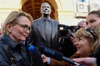 Claude Chirac, le 26 septembre 2019 à Nice, après l’inauguration d’une statue de son père, Jacques Chirac. 