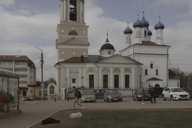 Le centre-ville de Borovsk (Russie), le 19 avril 2022.