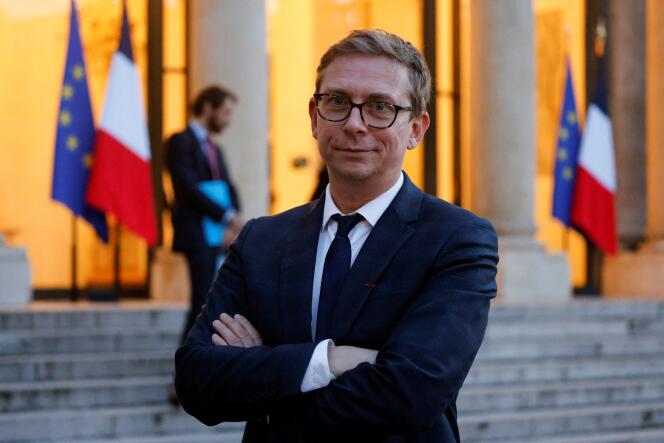 Le sociologue Gérald Bronner devant l’Elysée, à Paris, le 29 septembre 2021, lors de la cérémonie de lancement des « Lumières de l’ère numérique », une commission qu’il présidera. 