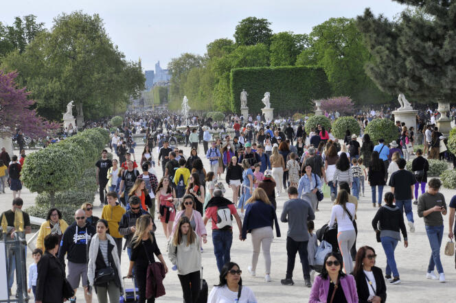In the Tuileries garden, in Paris, on April 21, 2022.