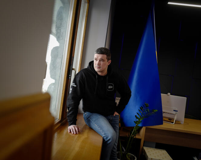 Mykhailo Fedorov, the Ukrainian minister of digital transformation, in his office in Kyiv, Ukraine, March 25, 2022.