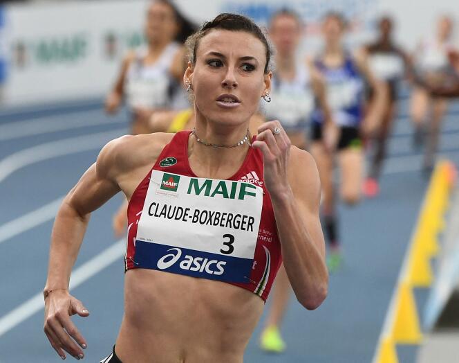 Ophélie Claude-Boxberger during the women's 3,000 meters of the French Indoor Athletics Championships, in Miramas, southern France, on February 16, 2019.  