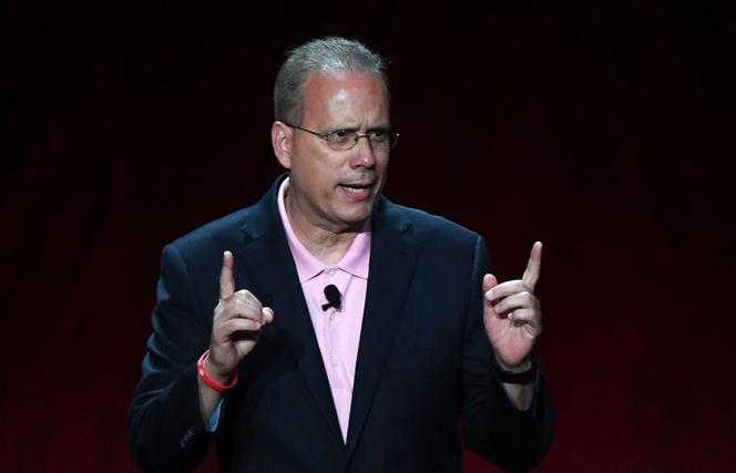 John Fithian, presidente de la Asociación Nacional de Propietarios de Teatros (OTAN), la Asociación Nacional de Propietarios de Teatros Estadounidenses, en CinemaCon 2022 en Caesars Palace en Las Vegas, Nevada, el 26 de abril de 2022. 