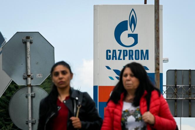 A site of gas giant Gazprom in Sofia (Bulgaria), April 27, 2022.