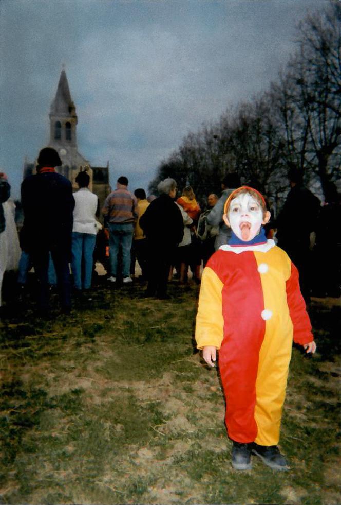 Félix Maritaud, quan era petit, al carnaval de La Guerche-sur-l'Aubois, al Cher.