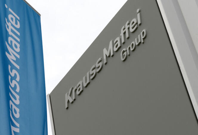 The company headquarters of German arms manufacturer Krauss-Maffei Wegmann (KMW) in Munich, southern Germany, July 2, 2014.