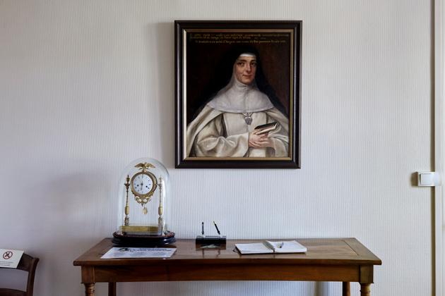 Le portrait de la fondatrice de la congrégation Marie-Euphrasie Pelletier à l’oratoire de la maison mère du Bon Pasteur, à Angers, le 25 février 2022.