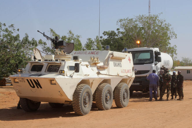 Vehicles of the United Nations Mission in Darfur, February 2021.