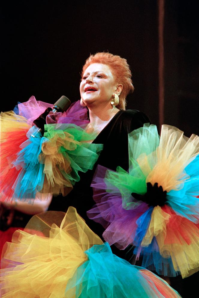 Régine, en el Olympia de París, el 19 de marzo de 1991.