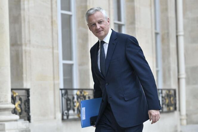 Minister of Economy and Finance Bruno Le Maire at the Elysee Palace, 4 May 2022.