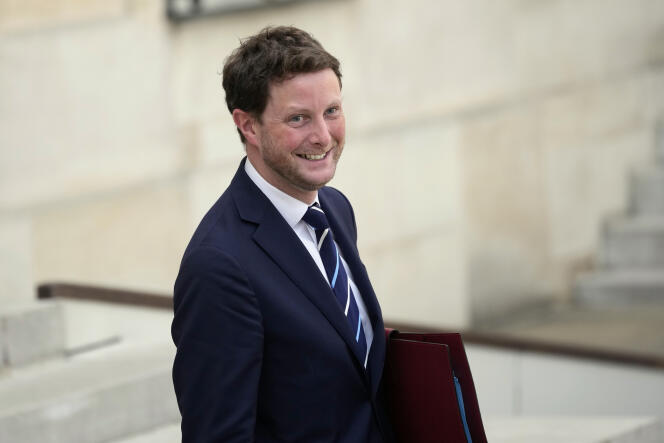 The Secretary of State for European Affairs, Clément Beaune, at the Elysée Palace in Paris on May 4, 2022.