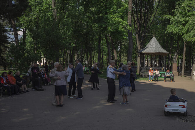 Stefan cel Mare Park, in the center of Chisinau (Moldova), on May 4, 2022.