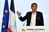 Le premier secrétaire du PS, Olivier Faure, lors d’un bureau national du parti, le 5 mai 2022, à Paris.