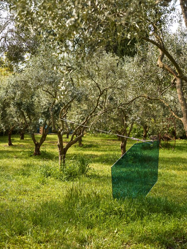 En plusieurs points du parc, Arik Levy a installé ses « SpaceFacetDepandance », des plaques de verre dressées pour stimuler le regard du visiteur. 
