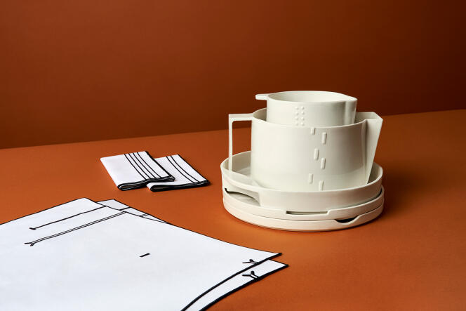 La colección TACT de Maison Fragile abarca desde platos hasta manteles individuales y tazones.