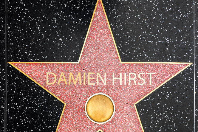 Artist Damien Hirst's star on the Hollywood Walk of Fame. 
