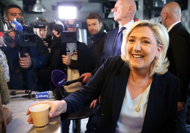 Marine Le Pen, in Hénin-Beaumont (Pas-de-Calais, northern France), May 8.