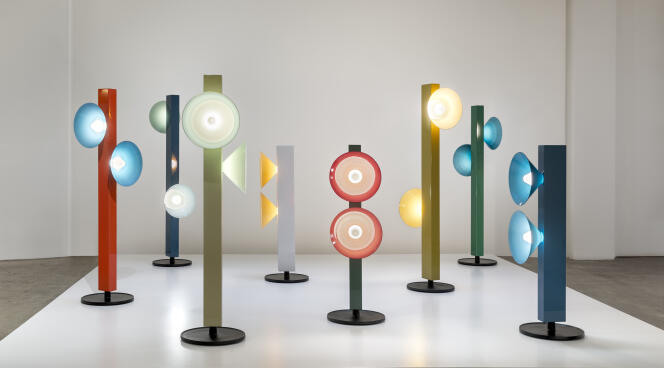 Colección de luces Signals, muy reales, creada por Barber & Osgerby y expuesta en la galería Kreo de París.
