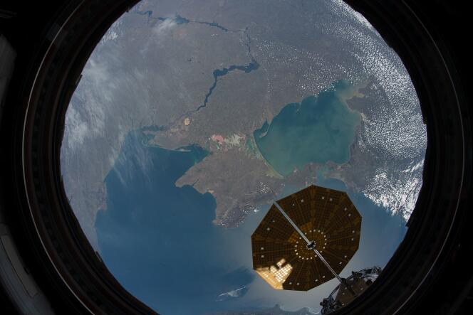 Lâ€™Ukraine vue de la Station spatiale internationale (ISS), enÂ avrilÂ 2020.