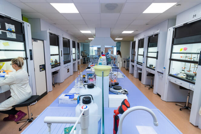Un laboratoire de la biotech Domain Therapeutics, en 2019.