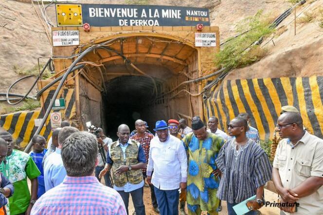 L’entrée de la mine de zinc de Perkoa, au centre-ouest du Burkina Faso.