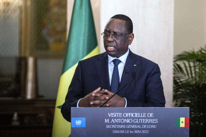 Le président sénégalais, Macky Sall, à Dakar, le 1er mai 2022.