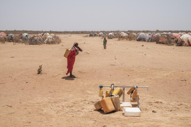 Dans le camp de personnes déplacées de Farburo 2 dans le village d’Adlale, près de la ville de Gode, en Ethiopie, le 6 avril 2022.