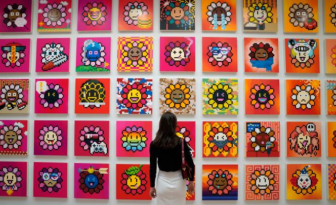 Le projet « Murakami Flowers », de Takashi Murakami, le 11 mai 2022, à New York (Etats-Unis).
